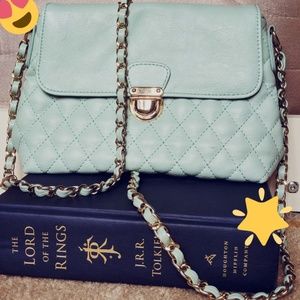 Blue cross body bag